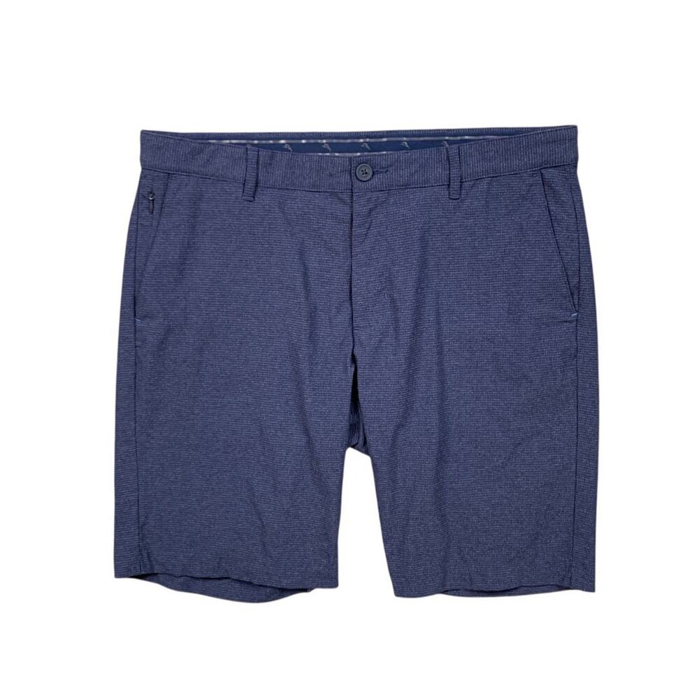 Tommy Bahama Shorts Mens 34 Navy Nylon Blend Stretch Flat Front Lightweight Golf